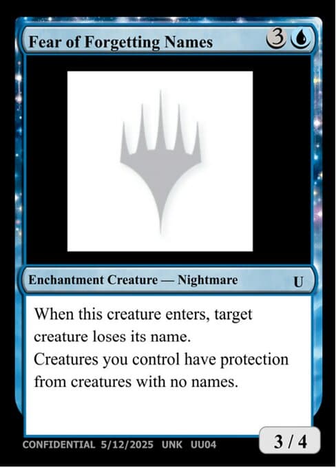 Fear of Forgetting Names