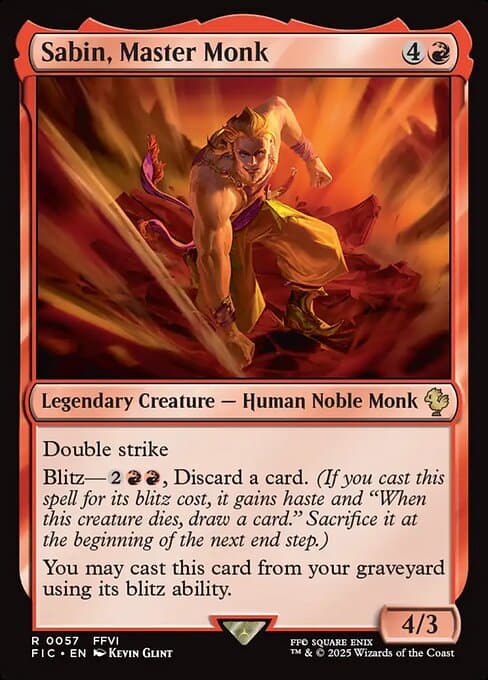 Sabin, Master Monk