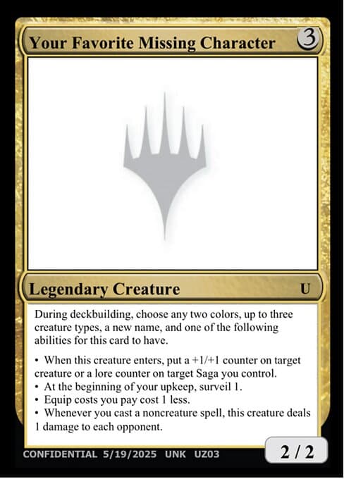 Your Favorite Missing Character