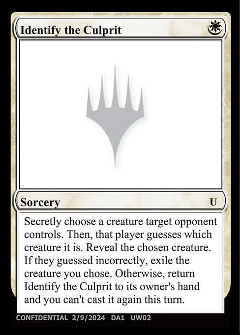 Identify the Culprit